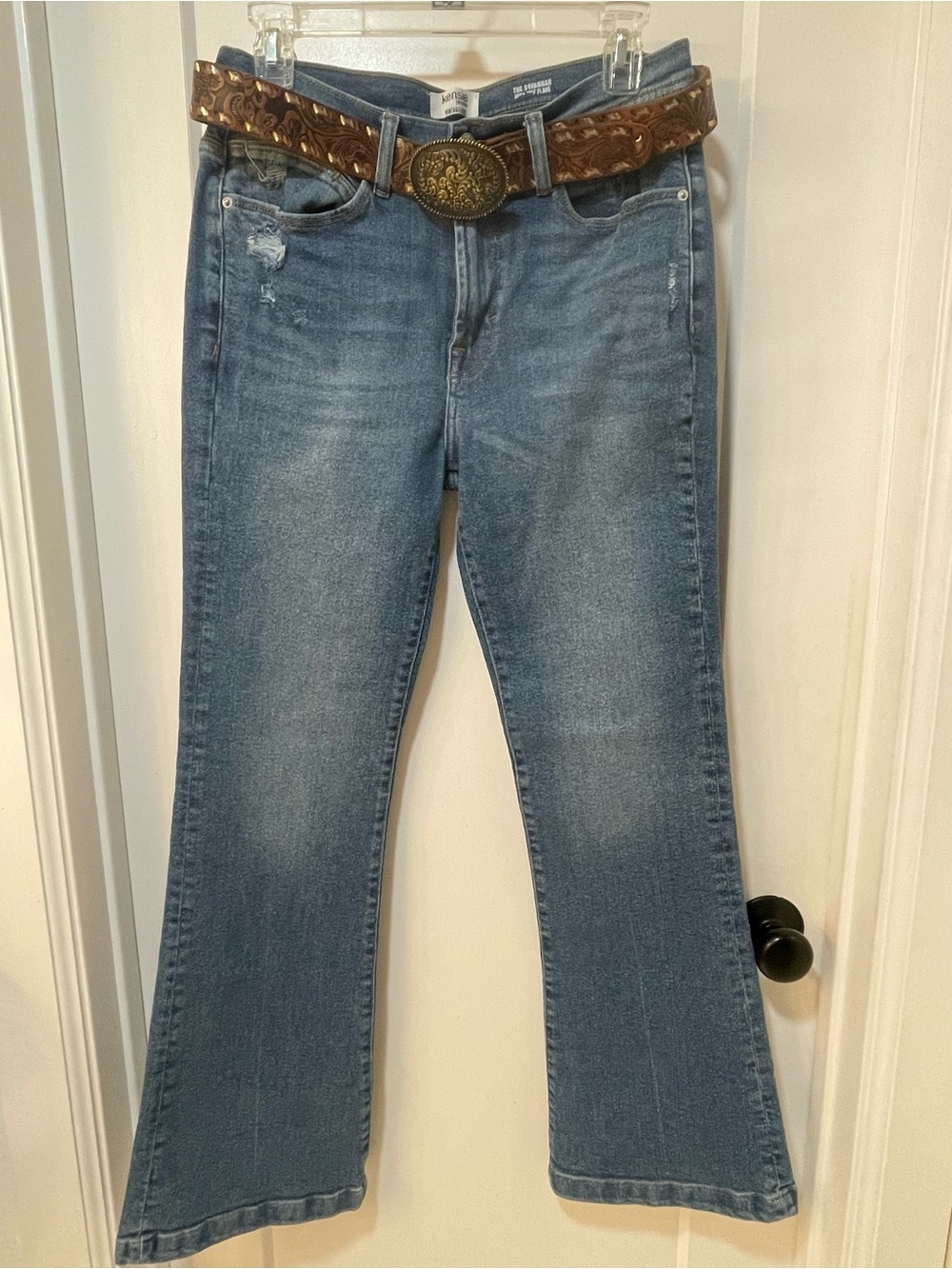 Kensie Jeans Vintage Luxe Savannah High Rise Flare Jeans Women’s SZ 8/29 X 32 L